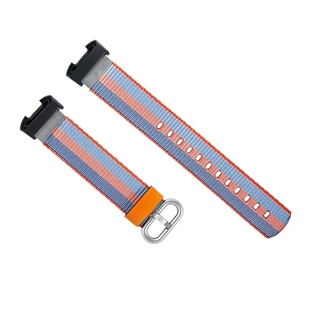 Blue Yellow Yuedaer холст нейлон Fitbit Charge 3 группы для Fitbit Charge 3 Мужчины Женщины Мода ремешок браслет умный браслет с металлической пряжкой - Цвет: Blue Yellow