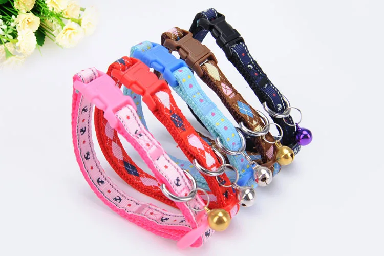 10 шт./лот ошейник для собак и кошек маленьких питомцев с колокольчиком ожерелье