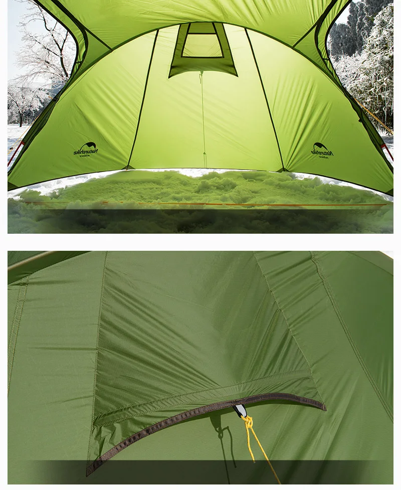 Naturehike сверхлегкий Opalus туннель палатка для 3 человек 20D/210 т ткань палатки кемпинга