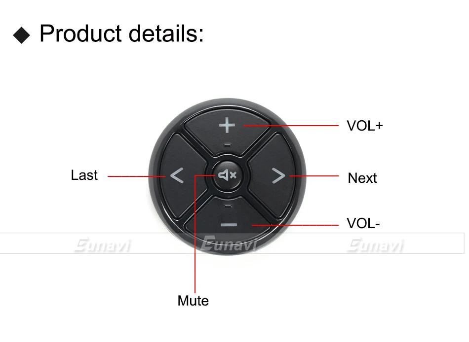 Eunavi Универсальный Автомобильный руль управления Лер 4Key музыка DVD gps навигация автомобильный руль Радио пульт дистанционного управления кнопки