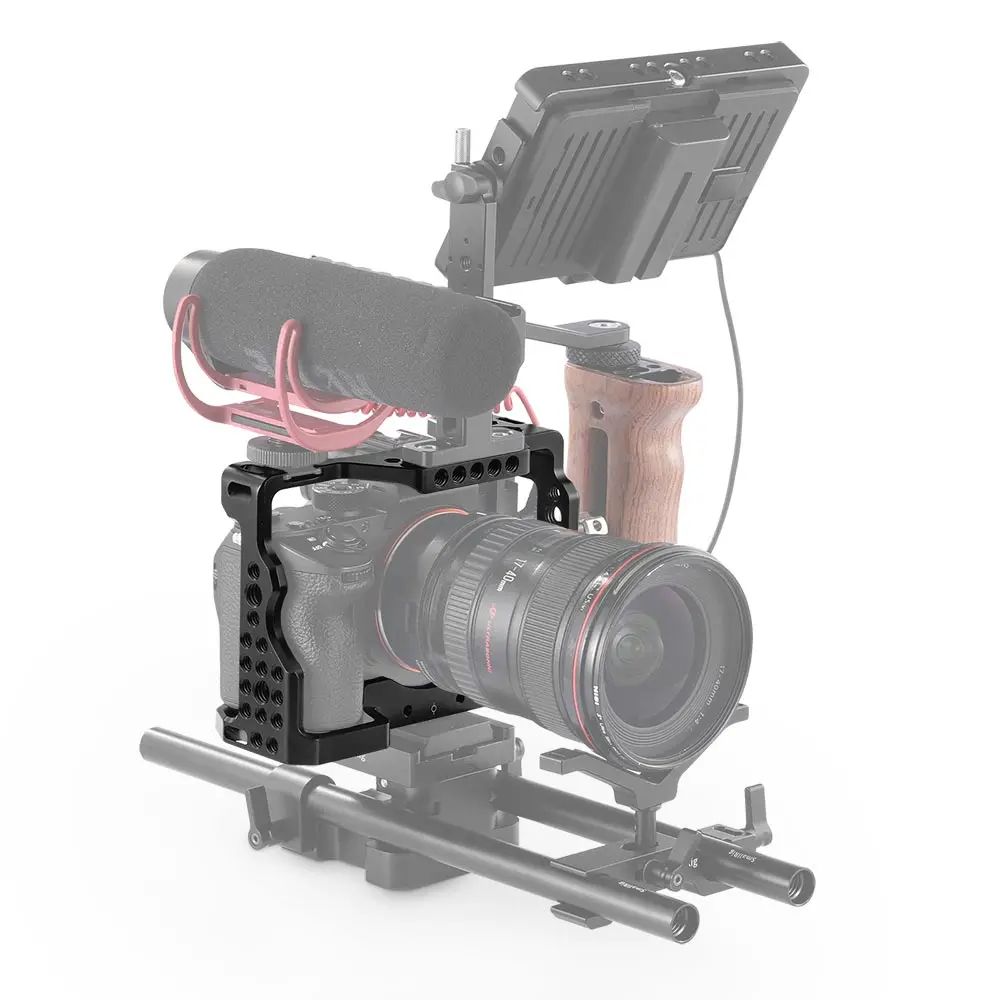 Клетка SmallRig A7iii DSLR для камеры sony A7RIII/A7M3/A7III стабилизатор с креплением для холодного башмака 1/4 3/8 резьбовые отверстия-2087