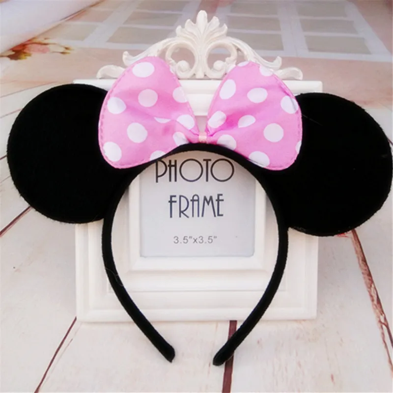 Милый мыши уши лук заставку лентой прекрасный день рождения сувениры Элегантный