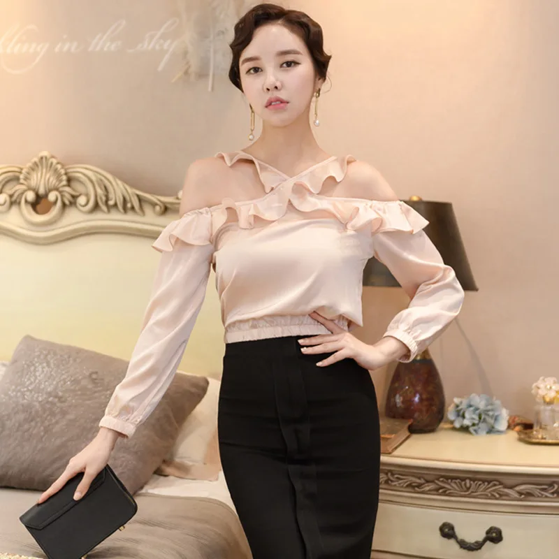 Женский комплект из 2 предметов короткий топ с лямкой на шее и черная юбка