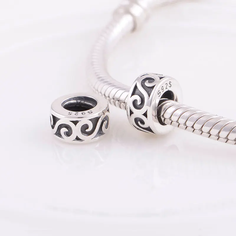2 шт./лот новый стиль ювелирные гравировочные бусины серебро 925 пробы
