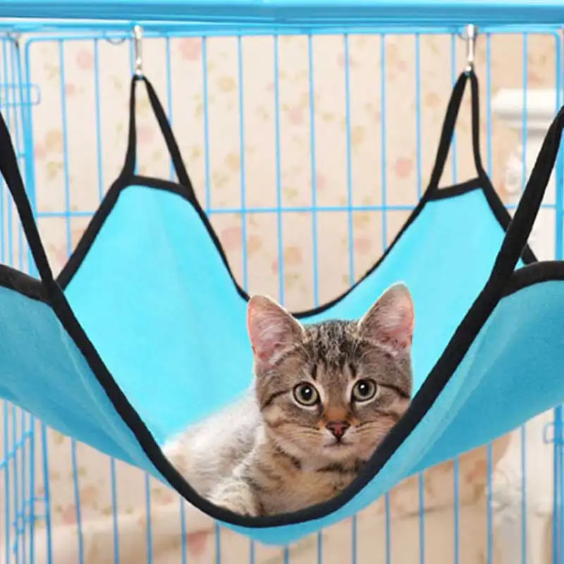 Прочный флисовый гамак с котенком и кошкой удобный мягкий подвесной чистый цвет