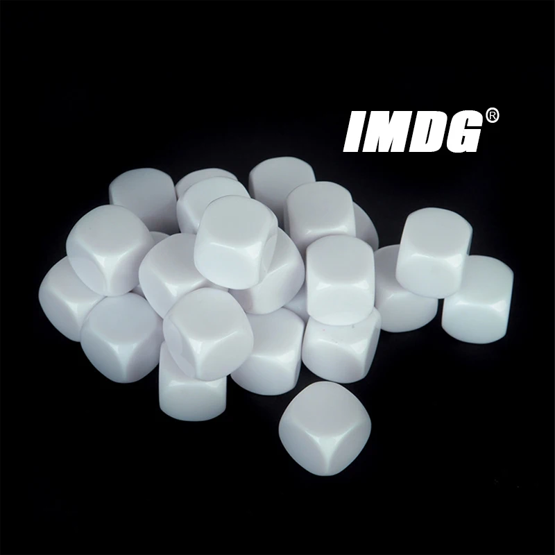 10 шт./упак. новые акриловые пустые кубики 16 мм белые Обучающие реквизиты игровые