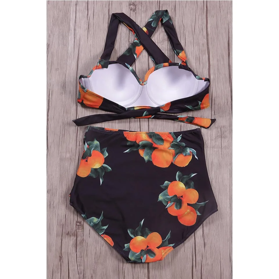 Женский купальник бикини с высокой талией SAMEGAME винтажный купальный костюм