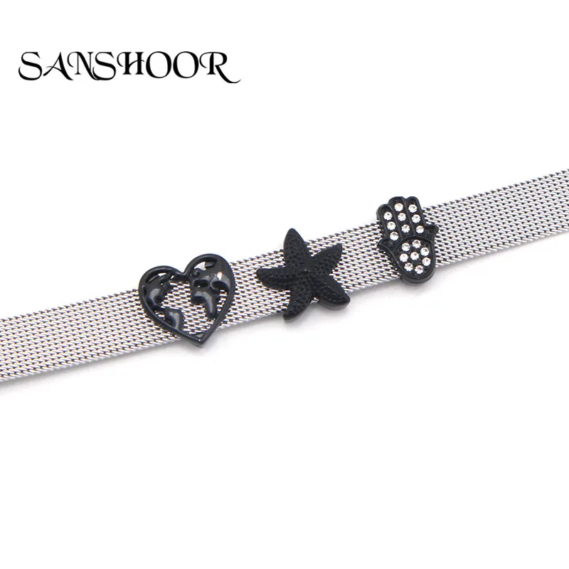 Подвески SANSHOOR с черными кристаллами для рук морских звезд и карт подходят