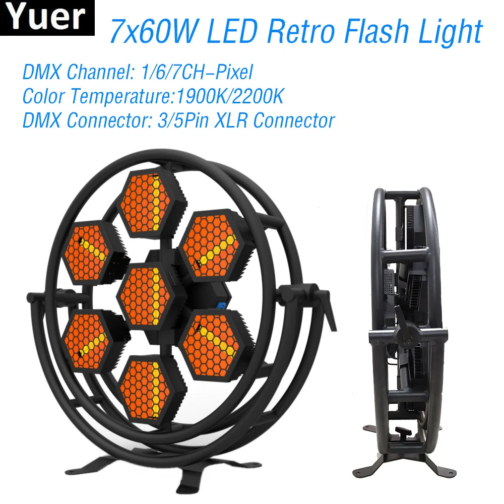 Светодиодный ретро фонарик 7x60 Вт 1/6/7 каналов DMX512 DJ звуковое оборудование для
