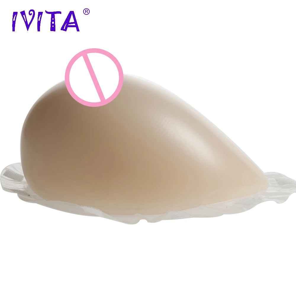 IVITA 1200 г КАПЛЕВИДНАЯ Реалистичная силиконовая форма груди с лямками для