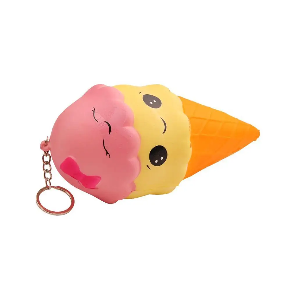 Kawaii мягкий Jumbo мягкое мороженое медленно поднимающееся удовольствие Poo кальмары милые ремешки для телефона Подарочные игрушки для детей мальчиков и девочек - Цвет: 10CM