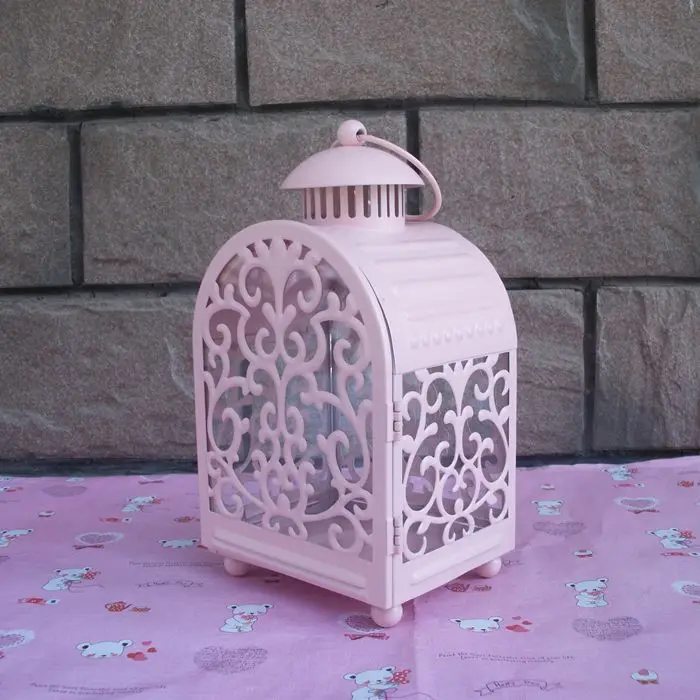 2017 марокканский стиль металлический полый подсвечник Фонарь Железный