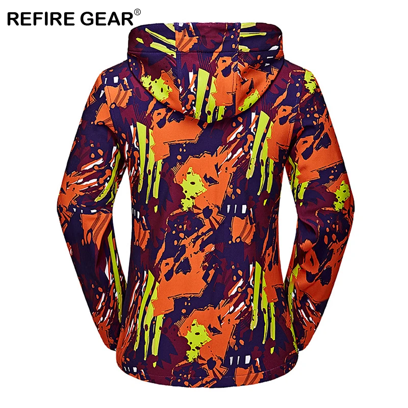 ReFire Gear Women's Winter Waterproof Outdoor Jacket Warm Camouflage Mountain Camping Trekking Windbreaker Female Hiking Jackets | Спорт и