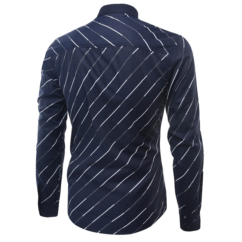 Брендовые мужские рубашки с длинным рукавом Chemise Homme 2017 модный бизнес Дизайн