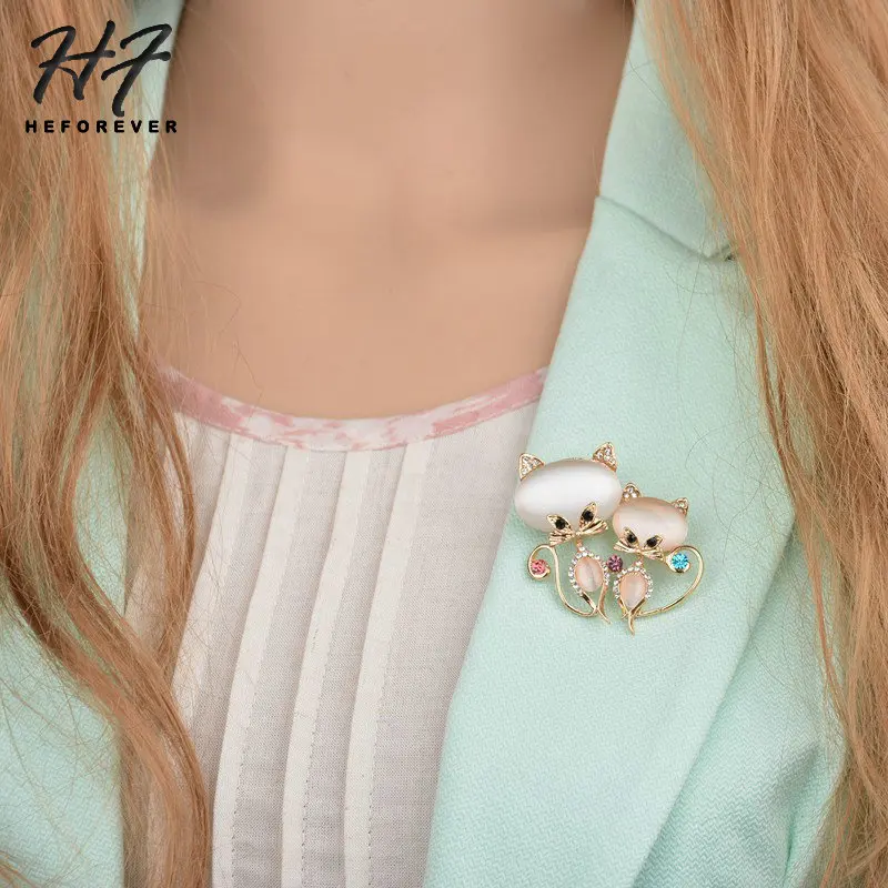 Корейский Золотой/Серебряный Цвет полудрагоценные камни опалы Циркон кошка