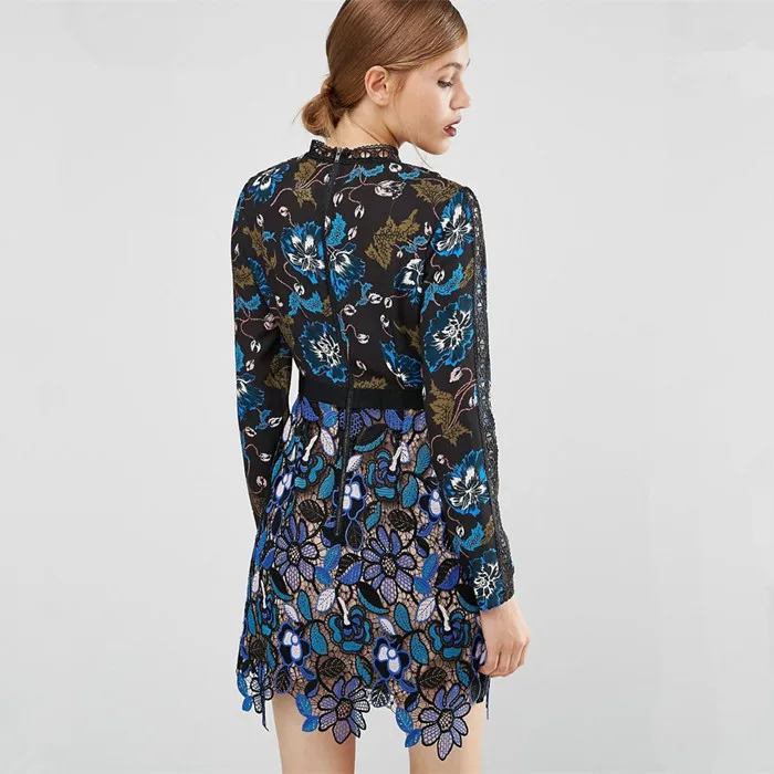 Женское кружевное весеннее платье SMTHMA изящное из цветного кружева с