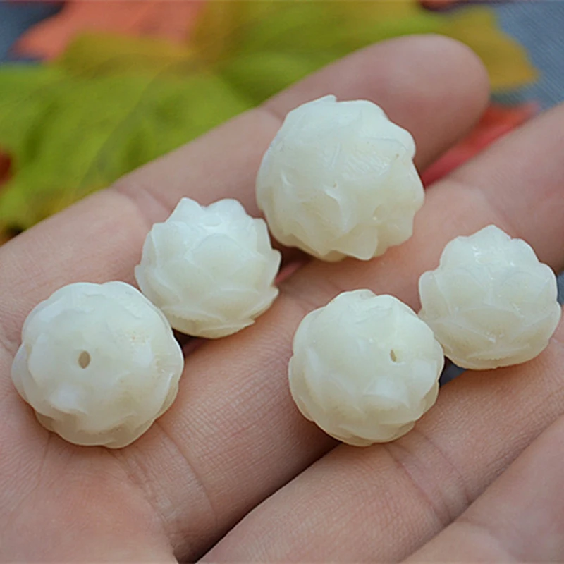 Оптовая продажа машинка для резьбы 5-слойный Лотос белый натуральный бусина