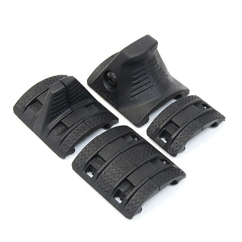 Страйкбол Тактический Ручной стоп комплект Picatinny Weaver Rail panel s Handguard Rail Cover панель охотничье ружье-винтовка аксессуары - Цвет: Black