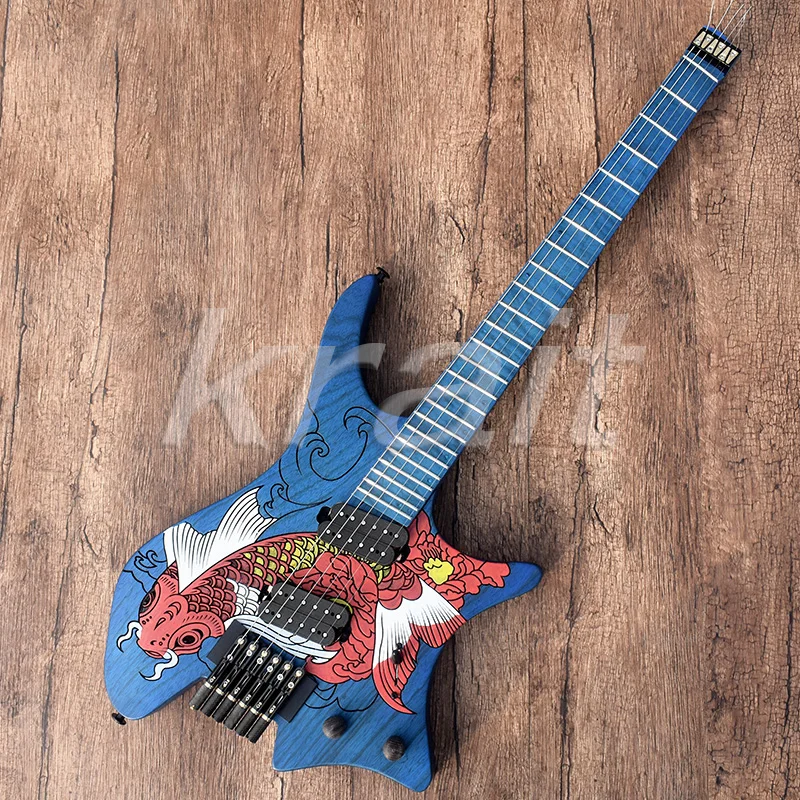 Krait безголовая гитара 6 струн strandberg безголовая электрогитара болотная пепельная гитара Пламя клен Шея Dadario струна