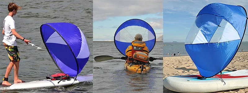 Складной каяк лодка ветер парус Sup гребля весла для лодок доска парусное каноэ ход весло ветер прозрачное окно каяк ветер парус