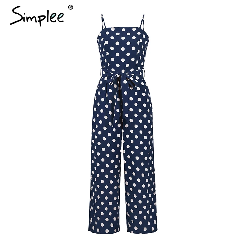 Simplee Спагетти ремень в горошек винтажный комбинезон женский пояс с высокой