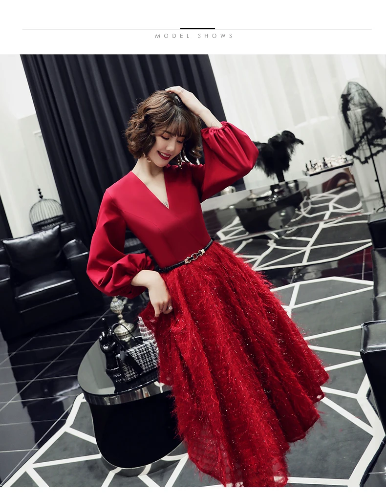 Robe De Soiree, кружевное сексуальное длинное вечернее платье с v-образным вырезом,, для невесты, банкета, элегантные вечерние платья длиной до середины икры, LF213