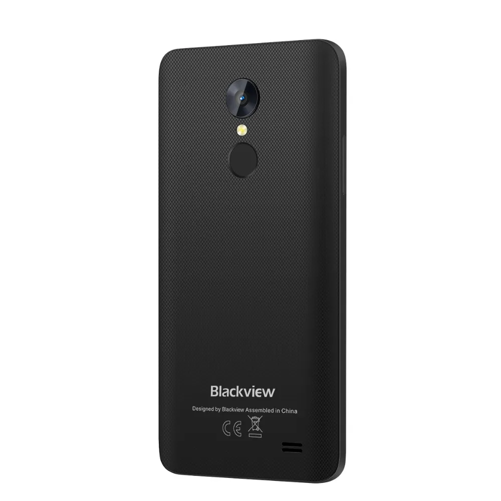 Blackview A10 MT6580A четырехъядерный 2 Гб ОЗУ 16 Гб ПЗУ 5 дюймов HD 3g Смартфон Android 7,0 отпечаток пальца 8,0 МП задняя камера мобильный телефон
