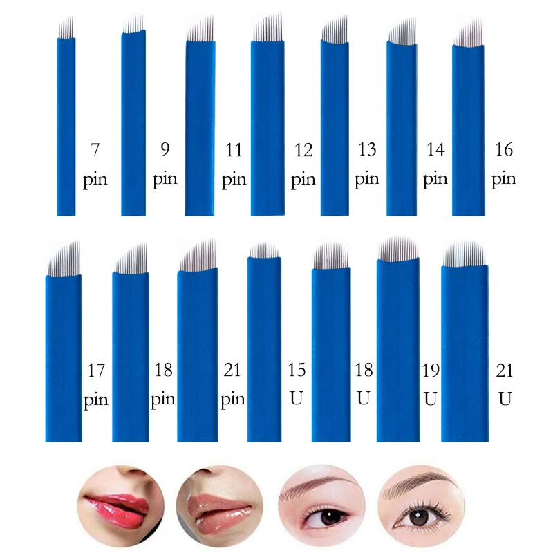 200 шт. иглы для микроблейдинга 7 12 контактов|eyebrow tattoo|microblading pen for eyebrowmicroblading needles pin |