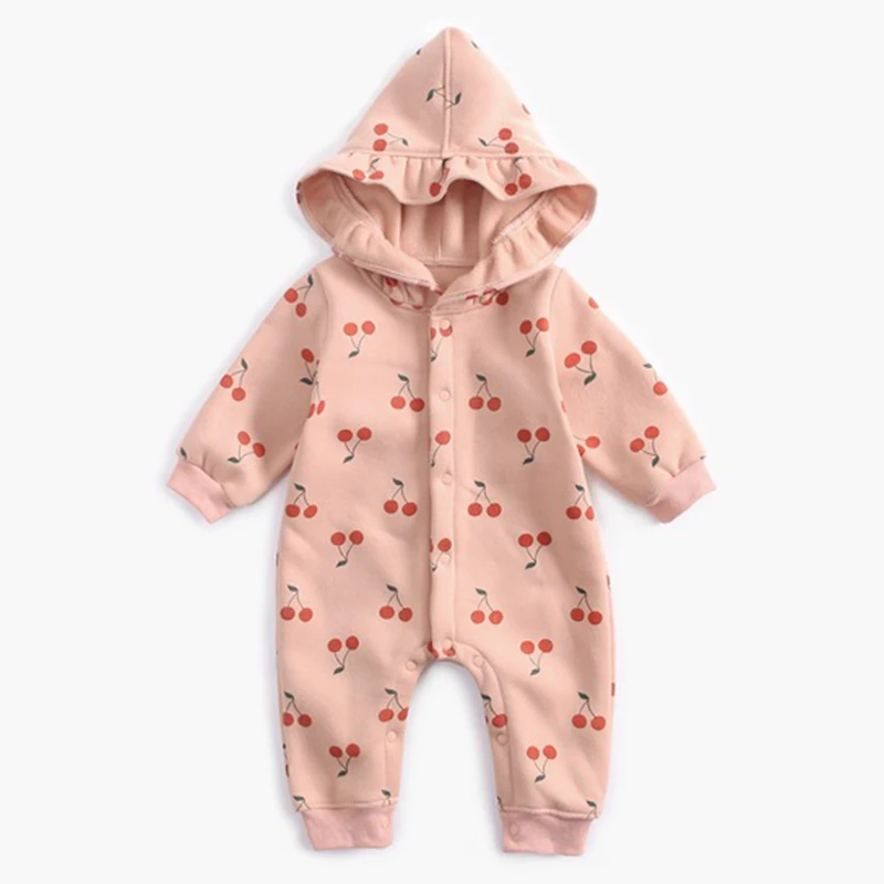 Новый 2019 осень зима для маленьких мальчиков и девочек с принтом в виде вишенок