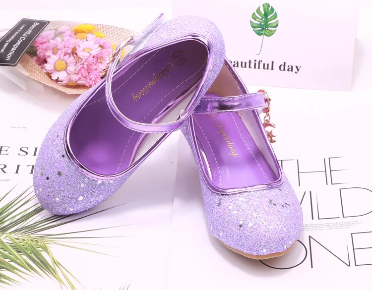 qloblo Kids Girls Wedding Shoes Children Princess Sandals High Heels Dress Shoes Shoes For Girls