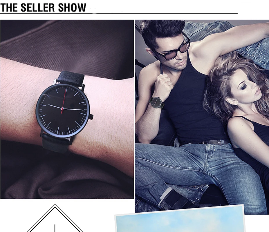 Простые Стильные мужские и женские часы белые черные кожаные кварцевые модные