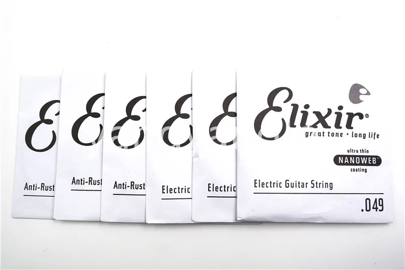 Elixir NANOWEB/POLYWEB Electric Guitar Strings Anti-Rust Plain Steel Super Light Medium | Спорт и развлечения