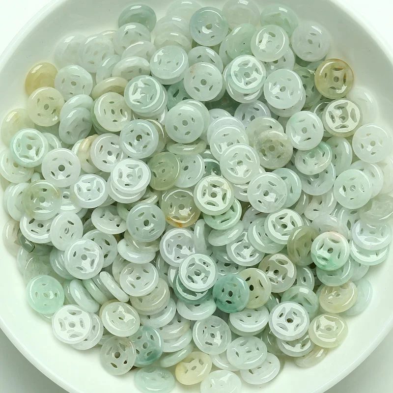 lucky Beads Jade beads DIY jade accessories rich Peony Flower Beaded Bracelet handmade jewelry sub | Украшения и аксессуары
