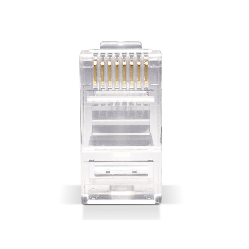Разъем RJ45 Cat6 100 шт. 8P8C модульный разъем для кабеля Ethernet позолоченный Cat 6 Обжимной