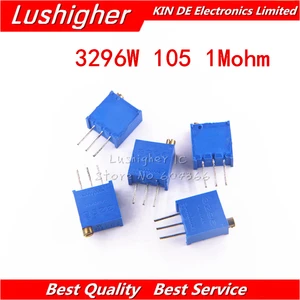 Потенциометр триммера 3296W-1-105LF, 3296 Вт, 105, 1 м ом, 3296W-1-105, 3296W-105, W105, 10 шт.
