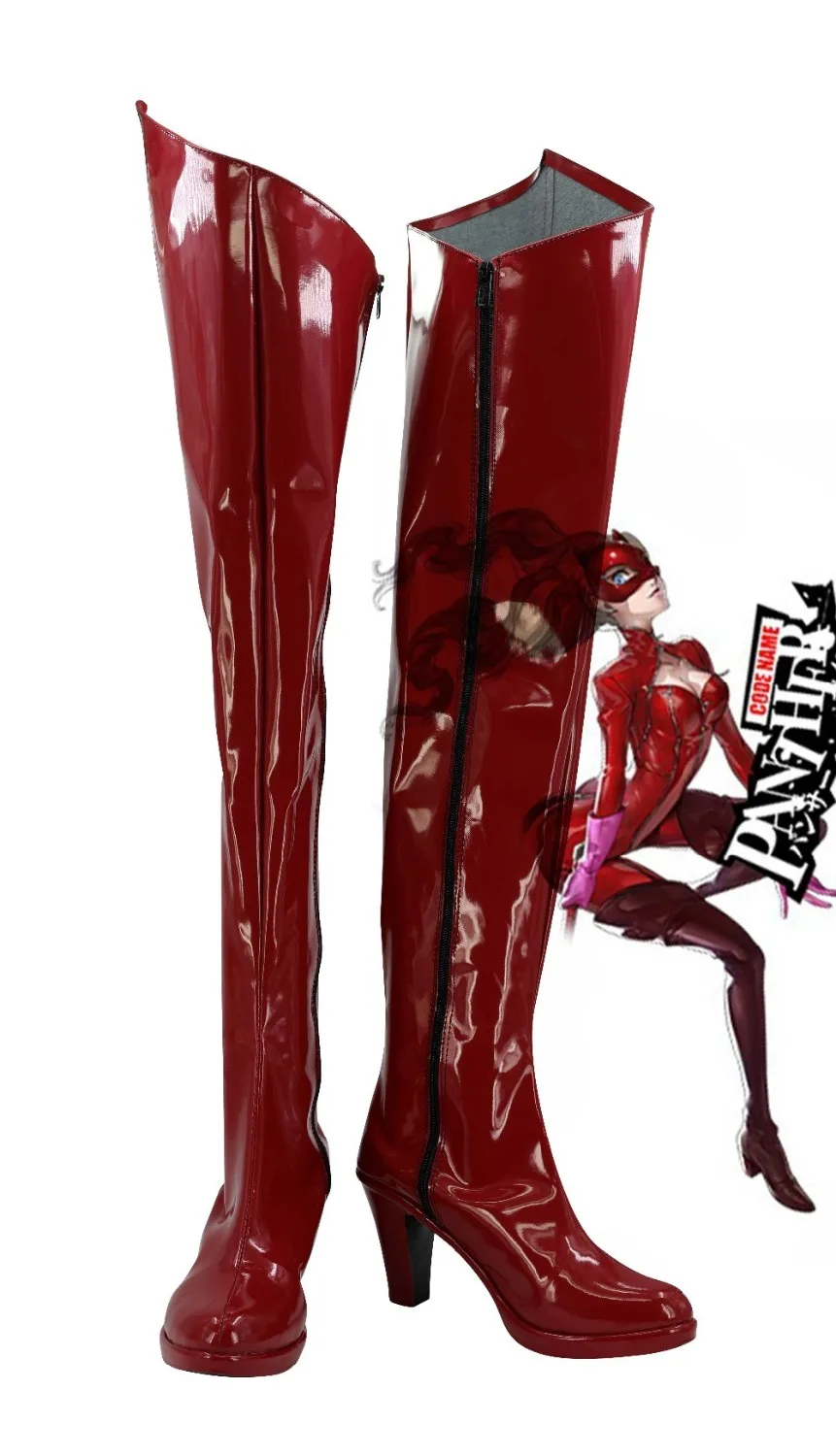 Женская обувь для косплея Пантеры Persona 5 Anne Takamaki ботинки Хэллоуина Рождества