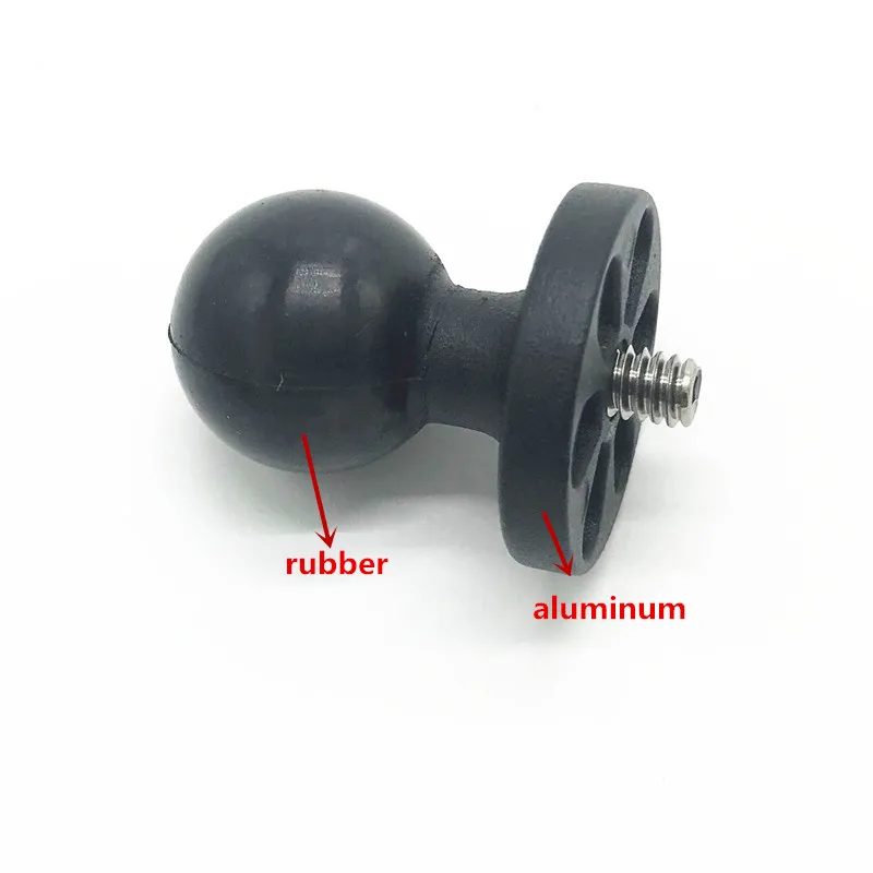 1pcs ball base Тяжелая нагрузка алюминий 1 дюймов резиновый Шаровой Зажим крепление 15 см длина двойной разъем Arm для iPad планшета для gopro ram крепления - Цвет: 1pcs ball base