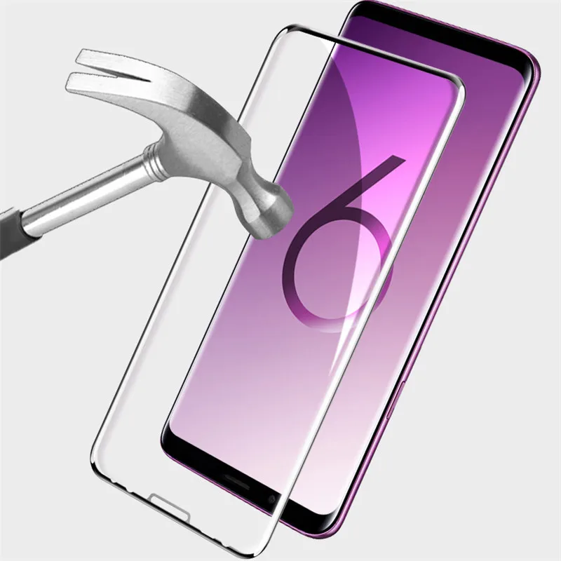9D Curved Screen Tempered Glass For Samsung Galaxy S9 S8 Plus Note 9 8 Protector Glass For Samsung S7 S6 Edge S9 Protective Film