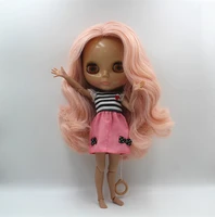 free shipping bjd joint rbl 407j diy nude blyth doll birthday gift for girl 4 colour big eyes dolls with beautiful hair cute toy