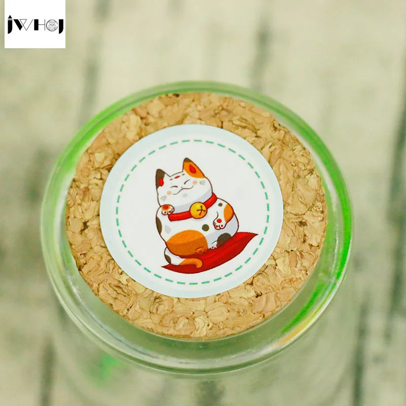 8 шт. мультяшный плютус Кот круговой бумажный стикер дети Сделай Сам подарочная