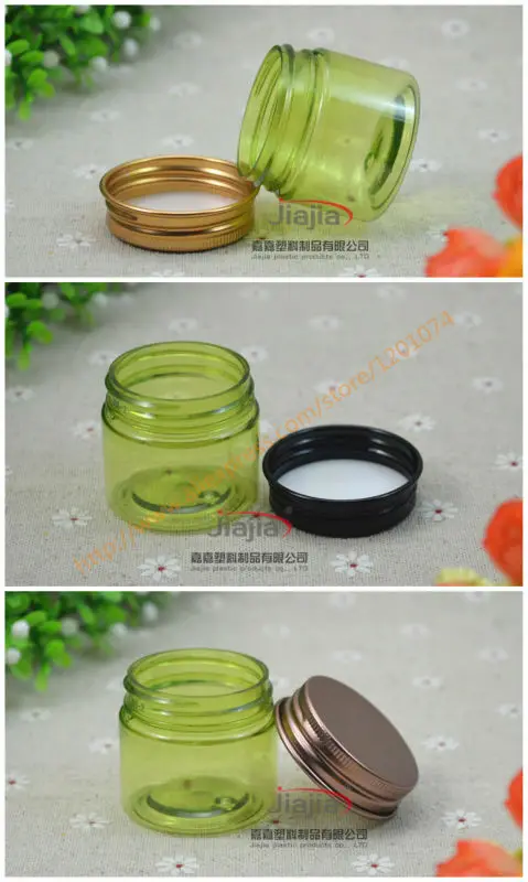 25 грамм светильник зеленая PET косметический Опарник с черным/золотой/коричневый