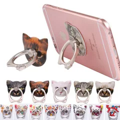 3D Cute Kitty Cat Finger Ring Holder ABS Smartphone Stand Socket for iPhone Apple Samsung Xiaomi Huawei Xperia LG Universal | Мобильные
