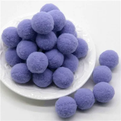 11 purple blue Помпон 25 мм мягкий Круглый Помпон 2,5 см меховой шар для детских поделок сделай сам ручная работа фестиваль швейная одежда украшение для дома 20 г - Цвет: 11 purple blue