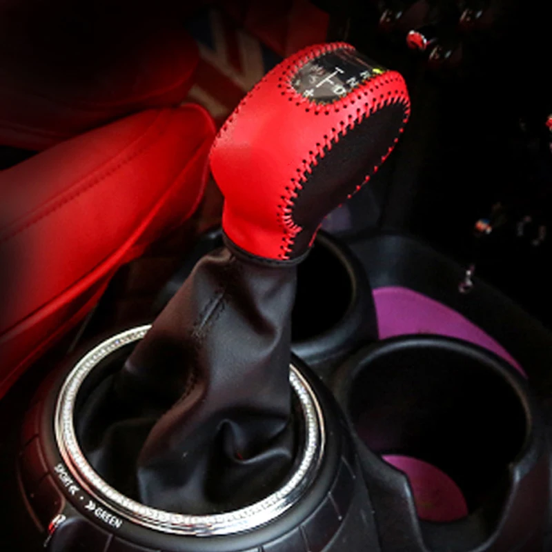 Кожаная ручка переключения передач ручной тормоз чехол украшение для Mini Cooper F54 F55