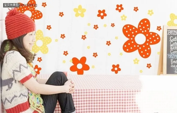 Vinilos Decorativos Para Paredes Infantil Наклейка на стену принцесса девушка спальня милые цветы