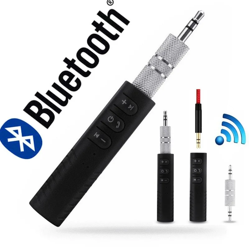 Clip-on Bluetooth Audio Receiver 3.5AUX Car Earphone Speaker 2 in 1 Calling Photo car bluetooth music adapter | Автомобили и