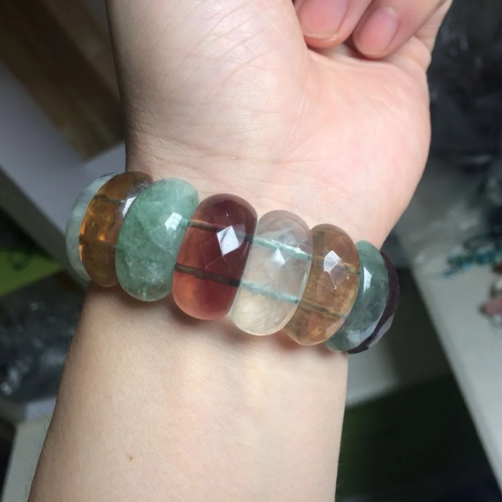natural fluorite stone beads bracelet natural gemstone bangle for woman for gift wholesale !