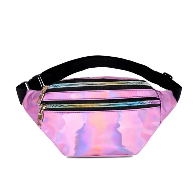 Голографическая поясная сумка для женщин и девочек лазерная нагрудная через