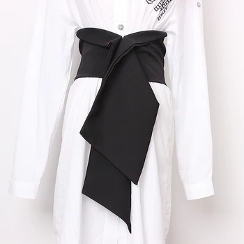 Women's runway fashion elastic fabric Cummerbunds female Dress Corsets Waistband Belts decoration wide belt R1360