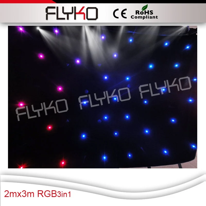 FLYKO STAGE 2016 Горячая Распродажа Светодиодная звезда ткань/светодиодная занавеска